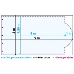 Bâche à Bulles Predecoupée 11 X 5 M 400 Microns -Piscine Soldes 426017 imgWEB Bache a bulles predecoupee 10x5m 400 microns 6 4a9e
